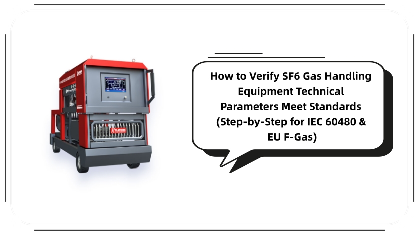 How to Verify SF6 Gas Handling Equipment Technical Parameters Meet Standards (Step-by-Step for IEC 60480 & EU F-Gas)