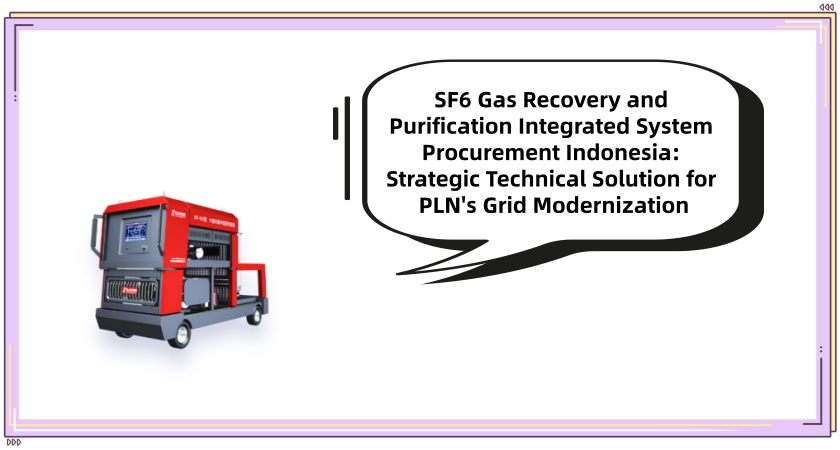 SF6 Gas Recovery and Purification Integrated System Procurement Indonesia: Strategic Technical Solution for PLN's Grid Modernization