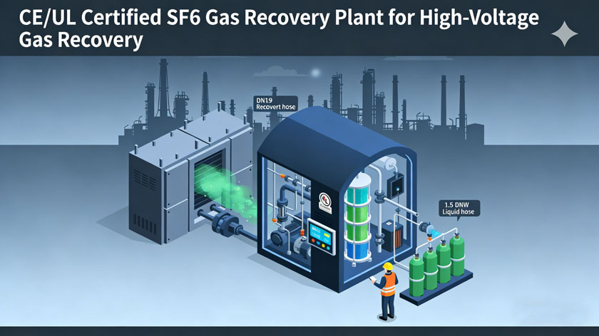 CE/UL Certified SF6 Gas Recovery Plant for High-Voltage Gas Recovery