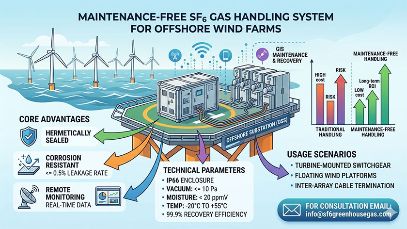 Why Is Maintenance-Free SF6 Gas Handling for Offshore Wind Farms Crucial in 2026?