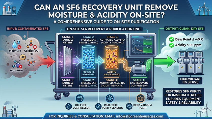 Can an SF6 Recovery Unit Remove Moisture and Acidity On-Site?