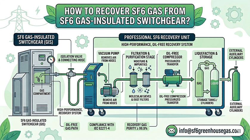 How to Recover SF6 Gas from SF6 Gas-Insulated Switchgear?