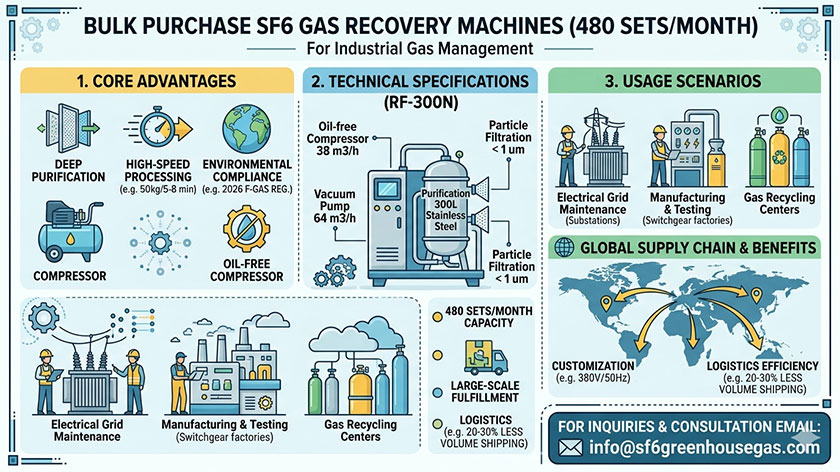 How to Bulk Purchase SF6 Gas Recovery Machines (480 Sets/Month) for Industrial Projects?