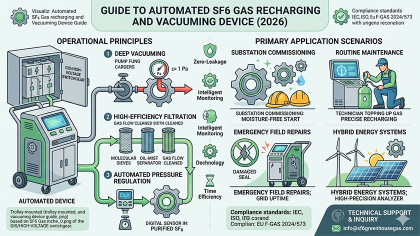 Automated SF6 Gas Recharging and Vacuuming Device Guide 2026: Professional Solutions for Power Utilities