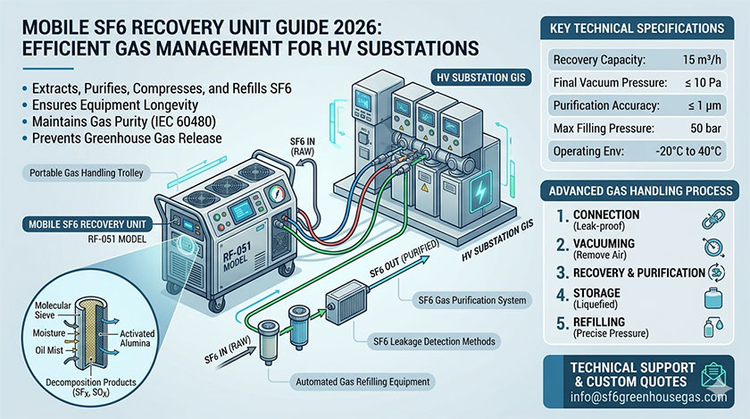 Mobile SF6 Recovery Unit Guide 2026: Efficient Gas Management for HV Substations