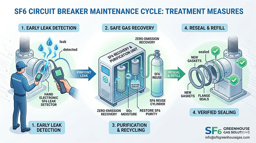 Professional Treatment Measures for SF6 Gas Leakage in Circuit Breakers: 2026 Guide