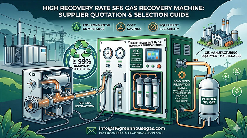 High Recovery Rate SF6 Gas Recovery Machine: Supplier Quotation & Selection Guide