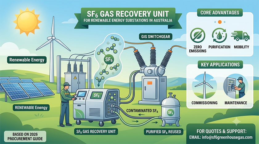 SF6 Gas Recovery Unit for Renewable Energy Substations in Australia