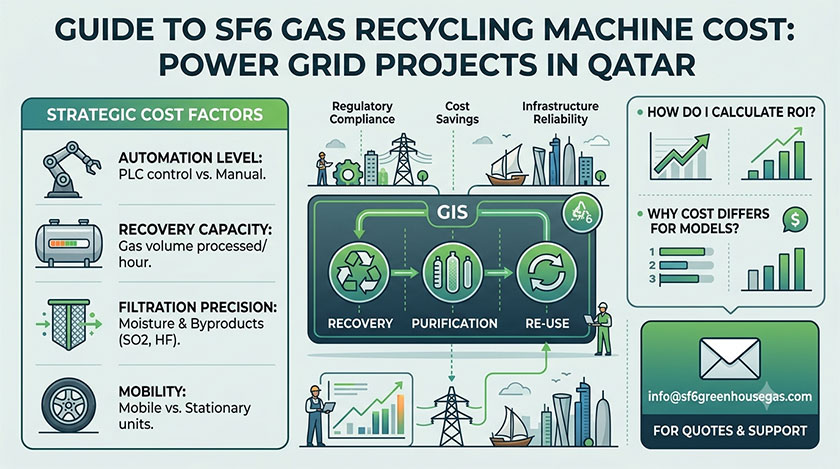 SF6 Gas Recycling Machine Cost for Power Grid Projects in Qatar