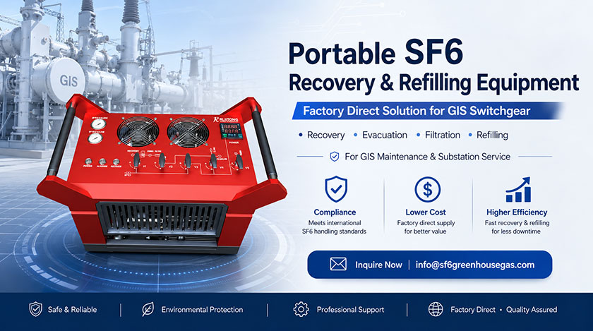 Factory Direct Inquiry: Portable SF6 Recovery and Refilling Equipment for GIS Switchgear